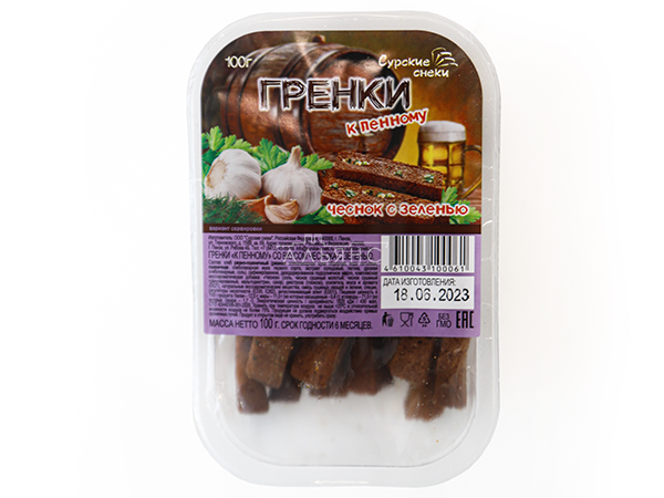 Сурские гренки Чеснок с зеленью (100 гр) в Реутове
