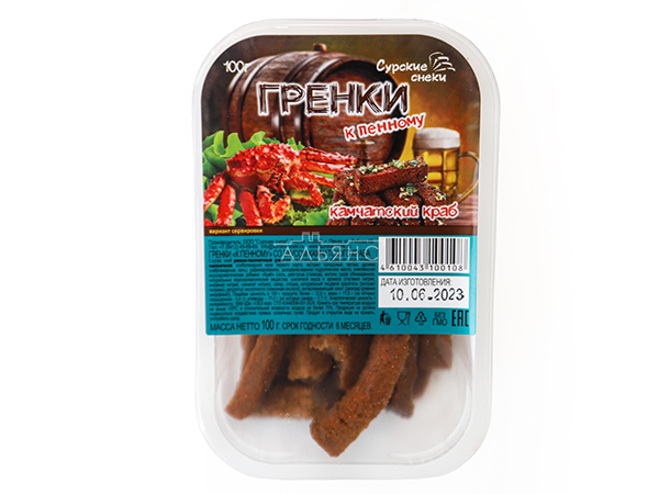 Сурские гренки Камчатский краб (100 гр) в Реутове