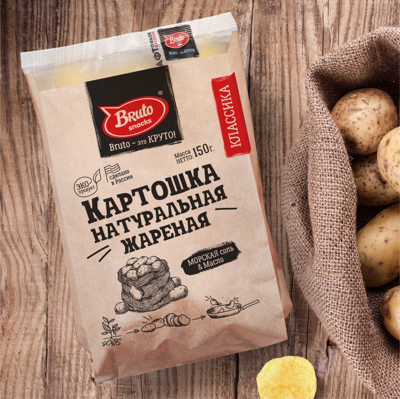Картофель «Бруто» с солью 130 гр. в Реутове